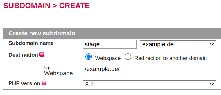 Shared Hosting Stage